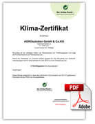 Climate certificate Der Grüne Punkt . PDF-File [29 KB] (in German)